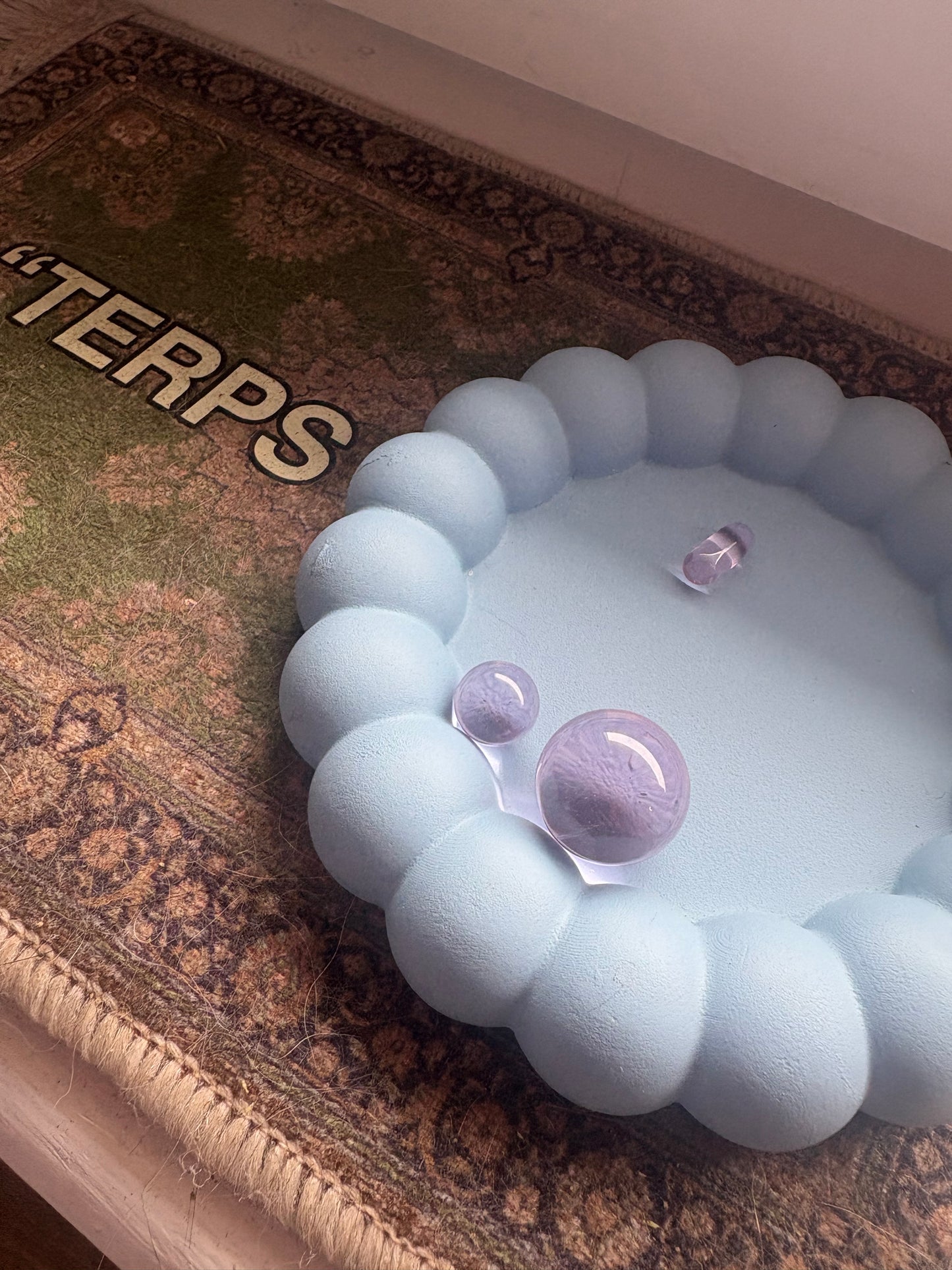 Pale Pink Transparent Terp Slurper Marble Dab Set