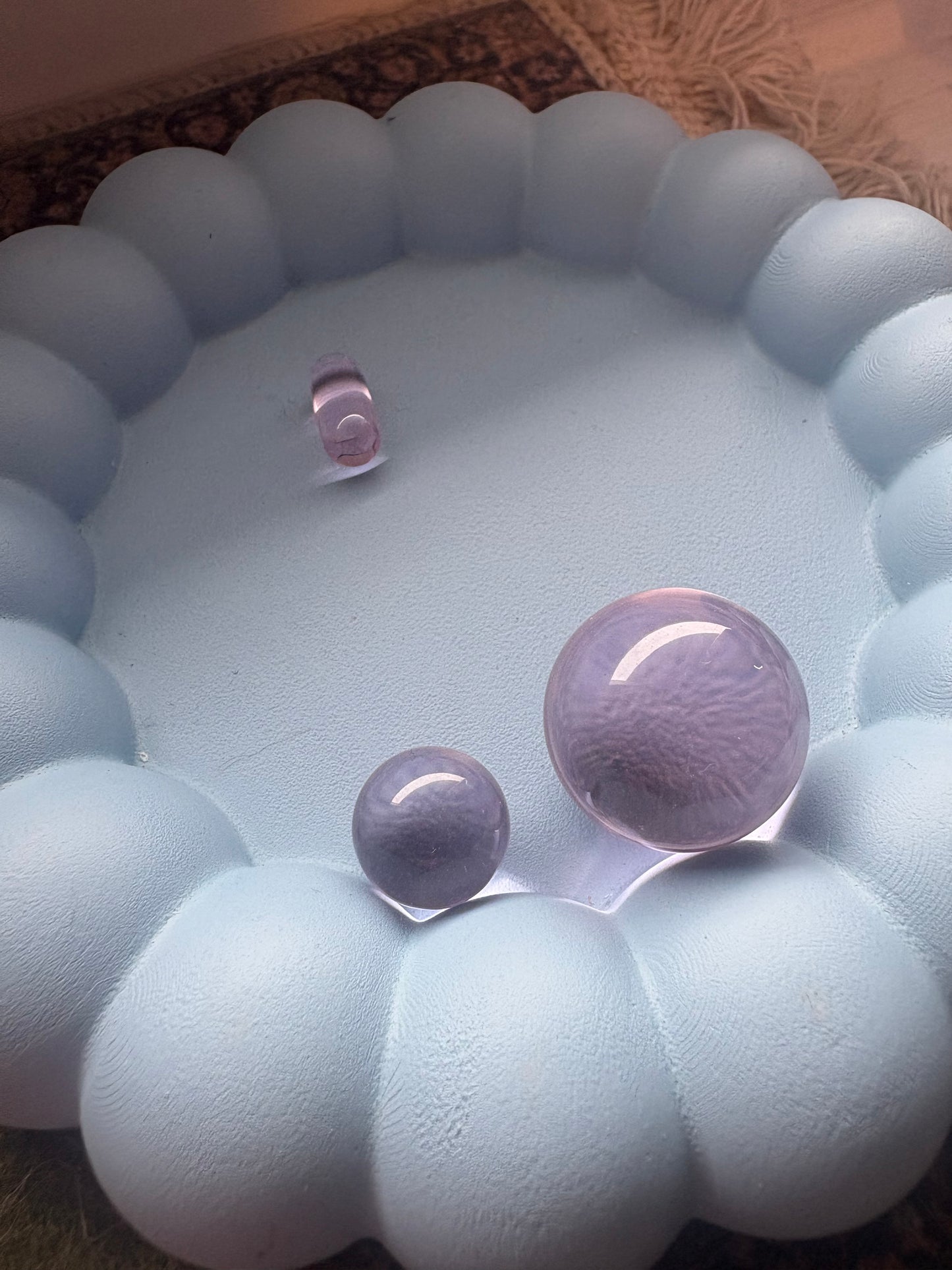 Pale Pink Transparent Terp Slurper Marble Dab Set