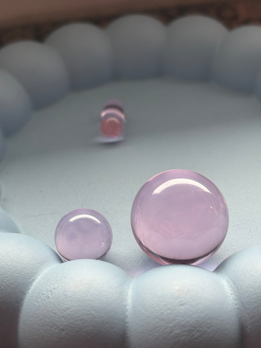 Pale Pink Transparent Terp Slurper Marble Dab Set